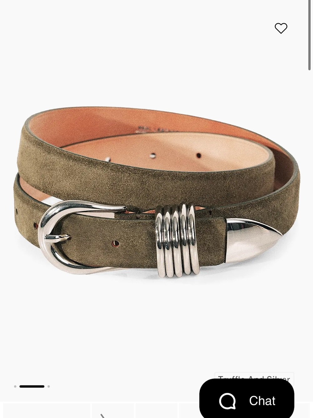 Déhanche - Hollyhock Suede Belt - Olive XS - NWT